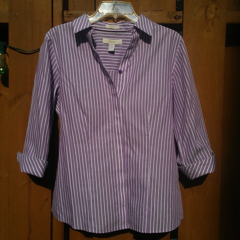 Chico's NO IRON! Shirt Size 1 (M/8)